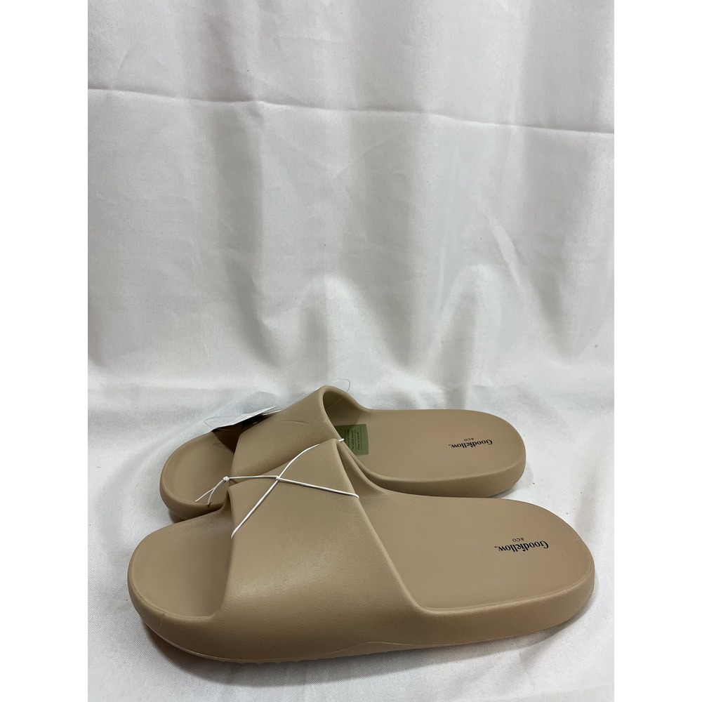 Goodfellow & Co Tan Beige Slide Sandals Contoured‎ Footbed Size 12 NEW